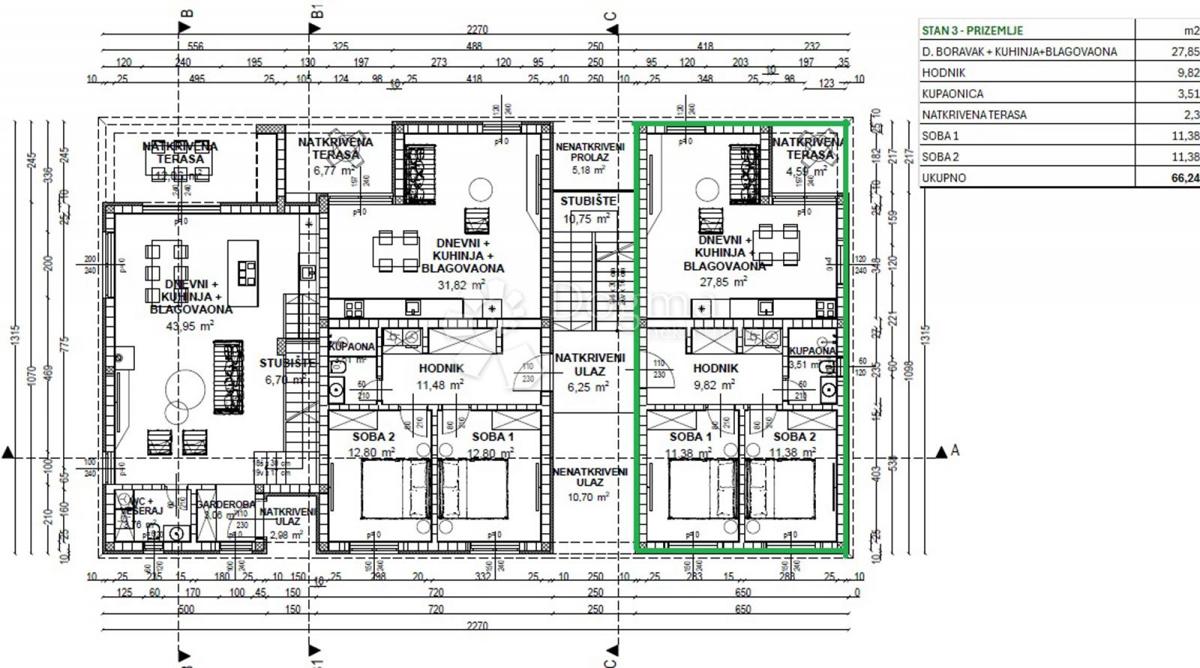 Stanovanje Poreč, 77m2