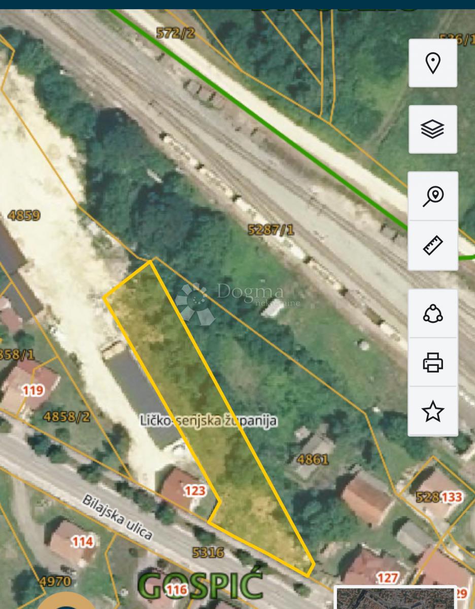 Zazidljivo zemljišče Lipovac, Gospić, 1.380m2
