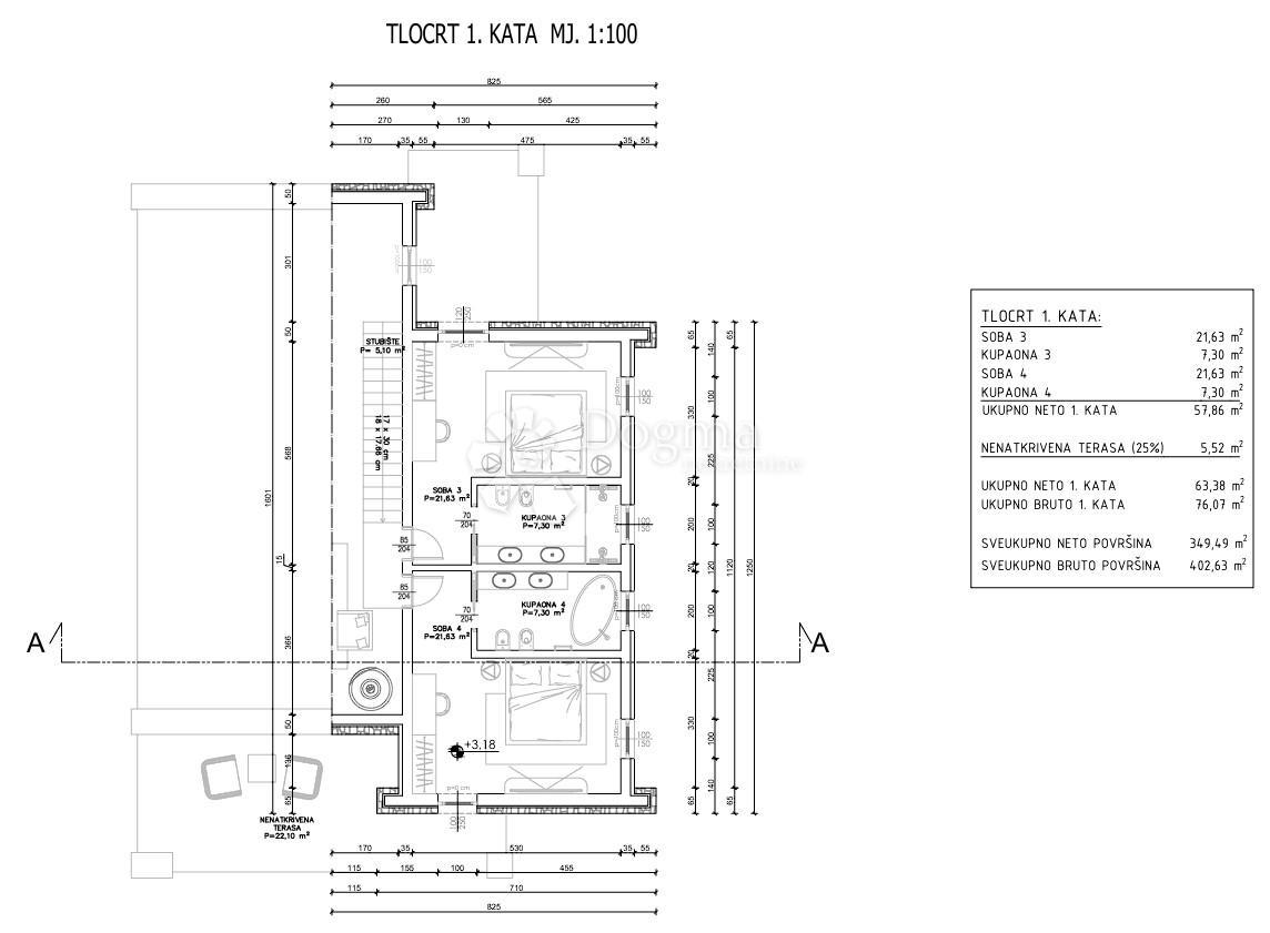 Zazidljivo zemljišče Kanfanar, 937m2