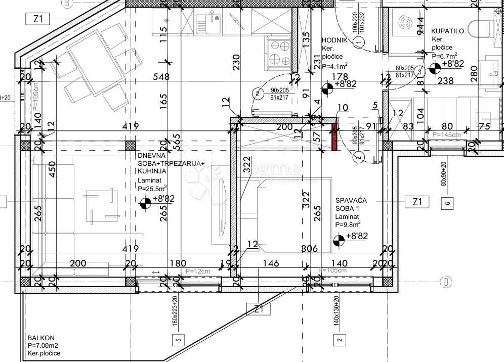 Stanovanje Drvenik, Gradac, 48,90m2