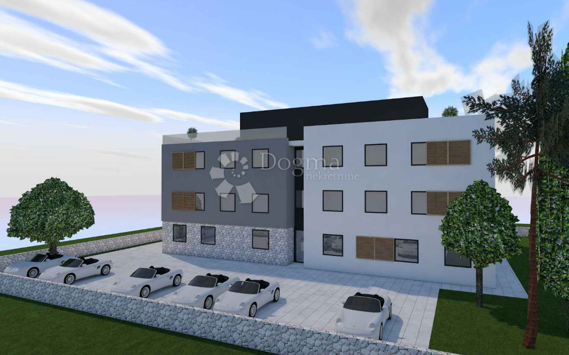 Novogradnja Privlaka S6 - trosobno stanovanje v 1. nadstropju, 120 m od morja