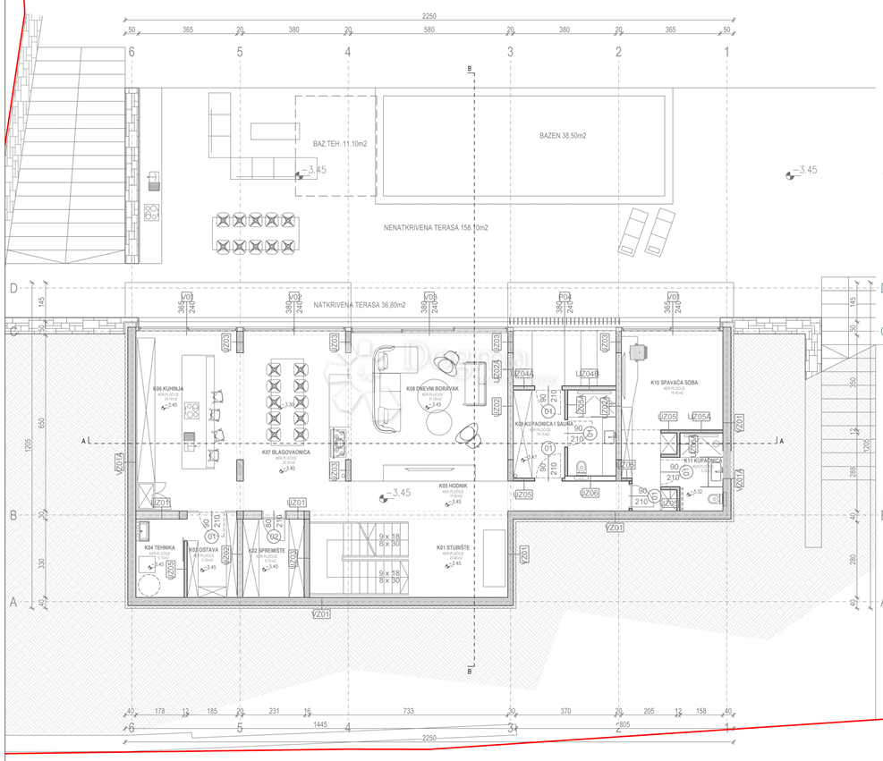 Zazidljivo zemljišče Ravni, Raša, 1.111m2