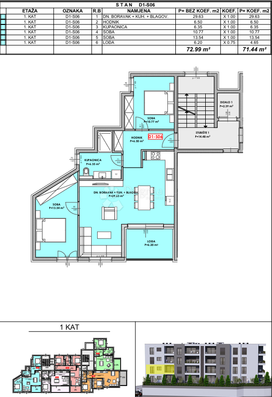 Stanovanje Omiš, 80,52m2