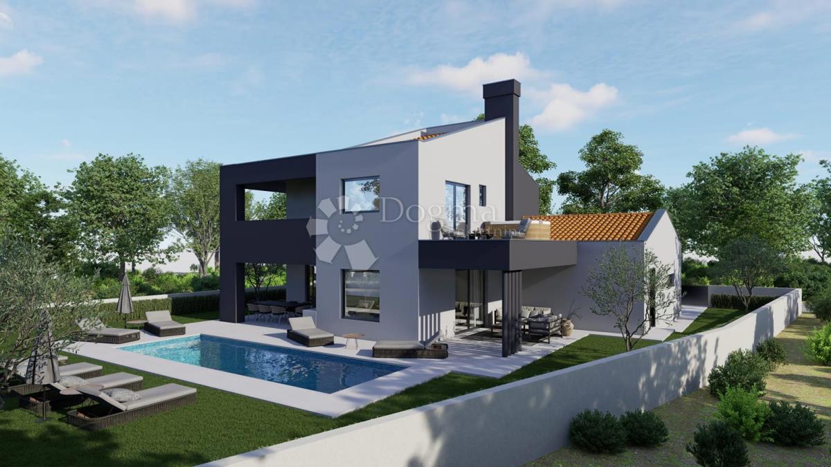 Stavbno zemljišče z veljavnim gradbenim dovoljenjem za gradnjo družinske hiše in bazena