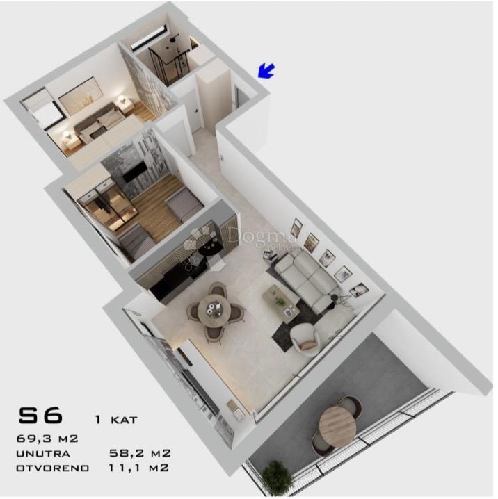 Stanovanje Bilice, Šibenik - Okolica, 71,40m2