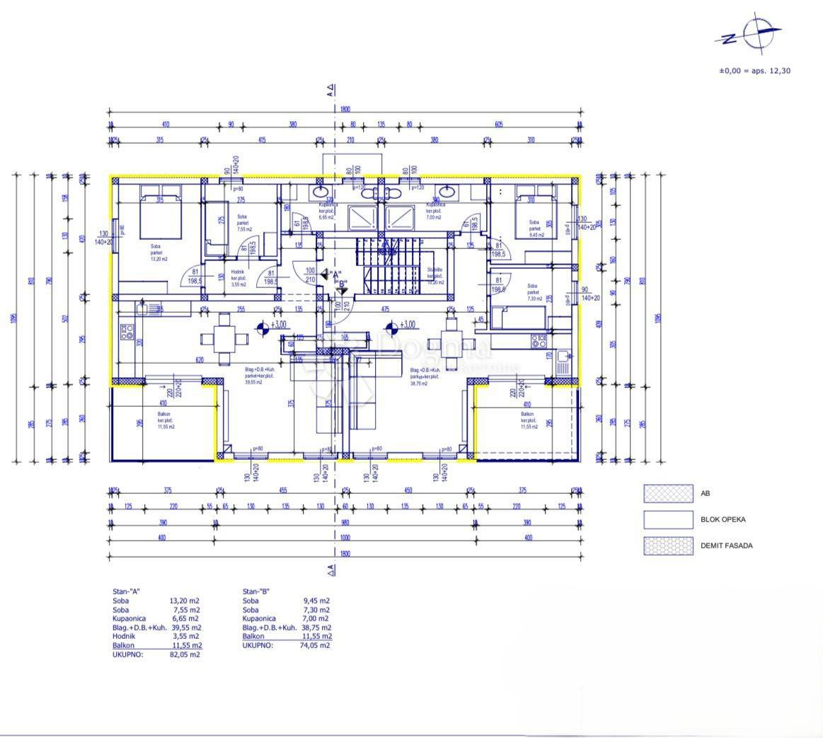 Stanovanje Sućuraj, 66,30m2