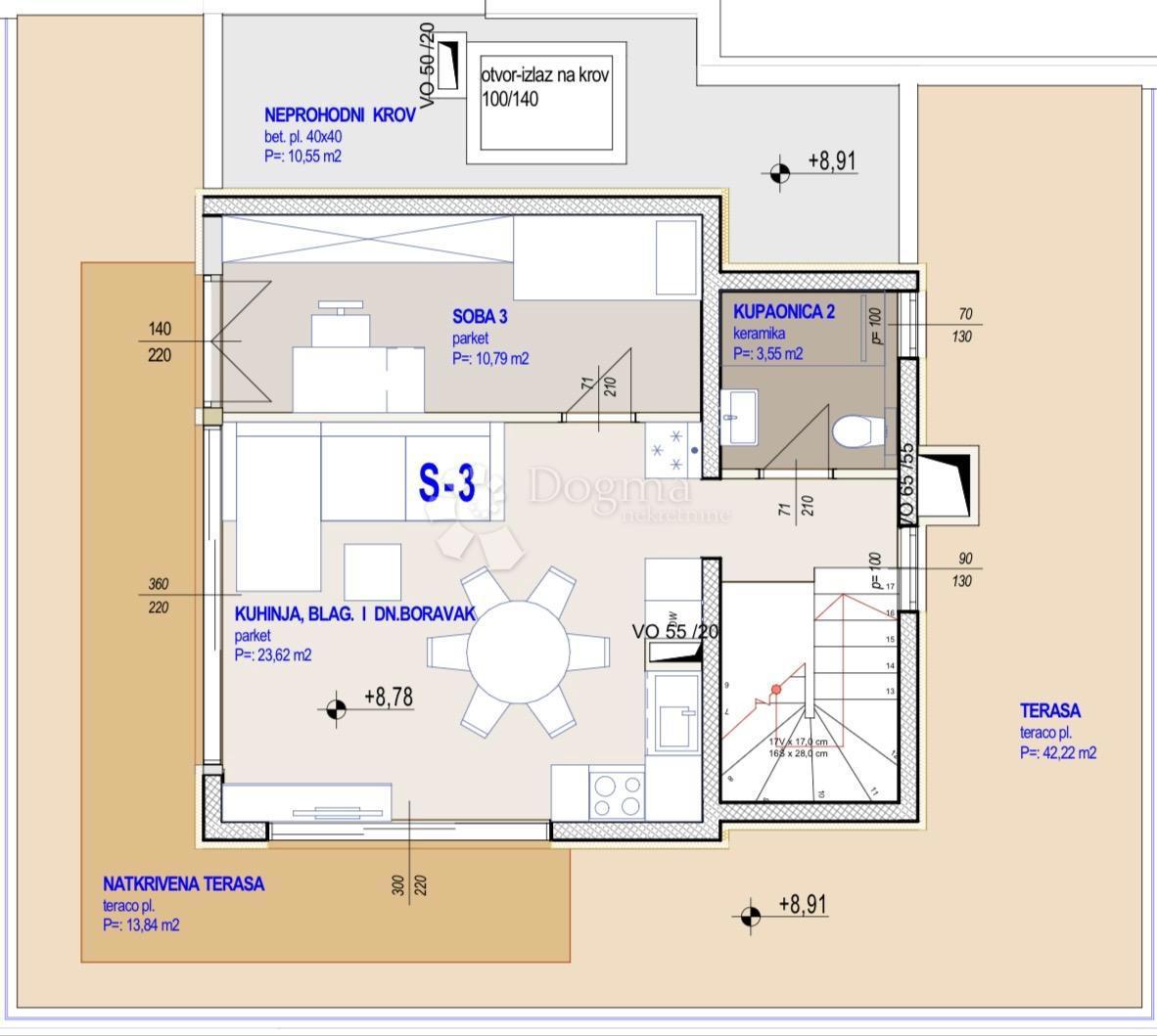 Stanovanje Kaštel Gomilica, Kaštela, 115m2