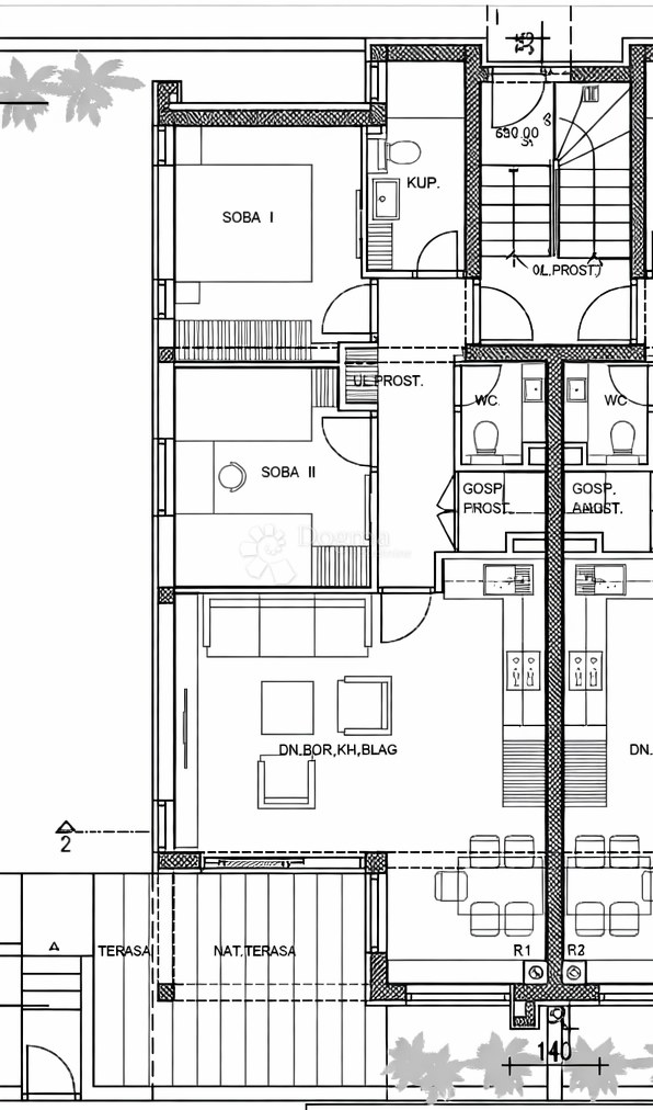 Stanovanje Mandre, Kolan, 70,03m2