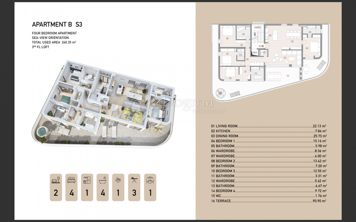 Stanovanje Opatija - Centar, Opatija, 240,40m2