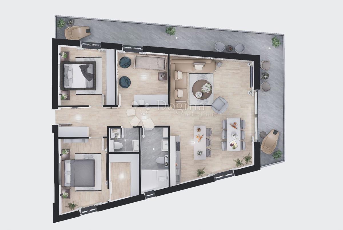 Stanovanje Kaštel Stari, Kaštela, 95,15m2