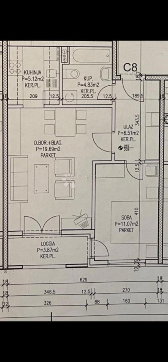 Stanovanje Vrbani, Trešnjevka - Jug, 52m2