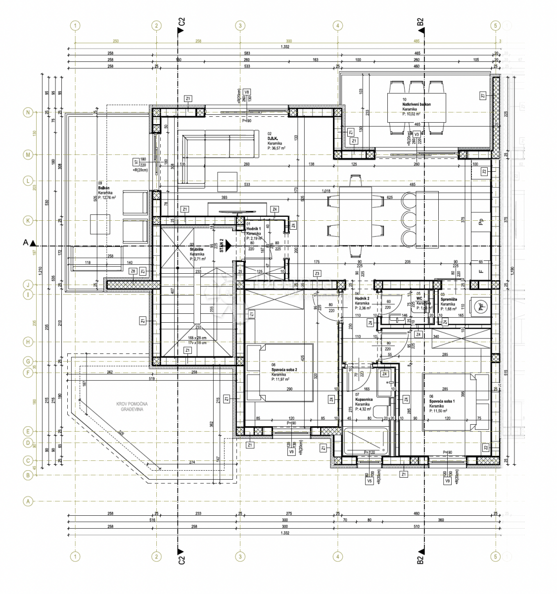 Apartma Krk, 99,74m2