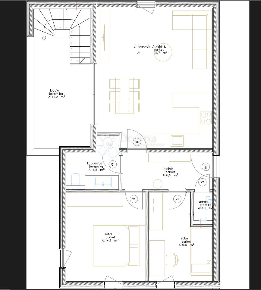 Stanovanje Bokanjac, Zadar, 91,32m2