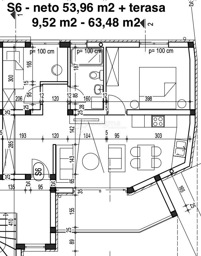 Stanovanje Ližnjan, 54m2