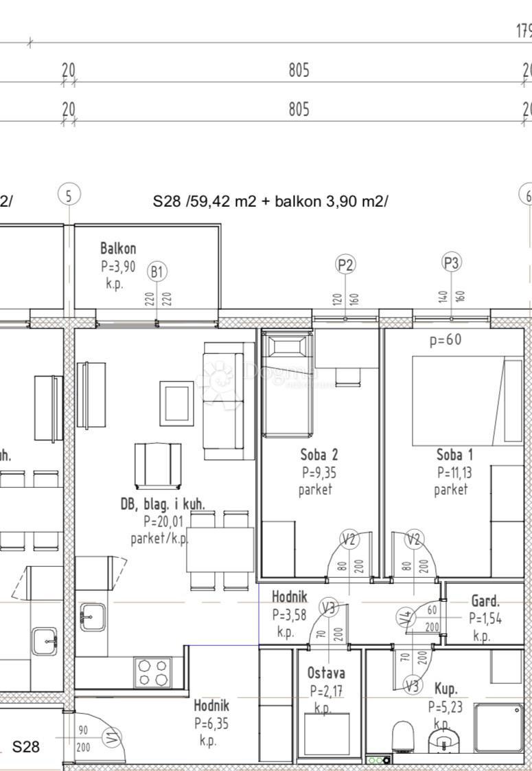 Stanovanje Gradići, Velika Gorica - Okolica, 44,16m2