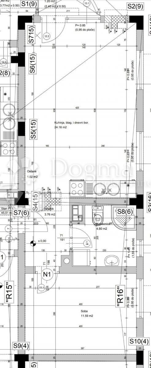 Stanovanje Monte Zaro, Pula, 37,74m2