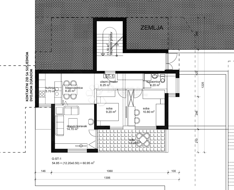 Stanovanje Makarska, 65,30m2