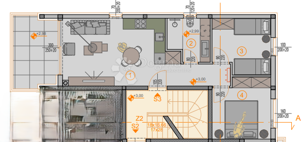 Stanovanje Štinjan, Pula, 66,27m2