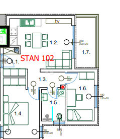 Stanovanje Centar, Pula, 58,65m2