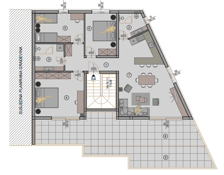 Stanovanje Centar, Pula, 77,88m2