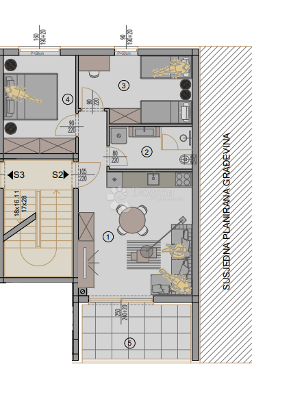 Stanovanje Centar, Pula, 77,88m2