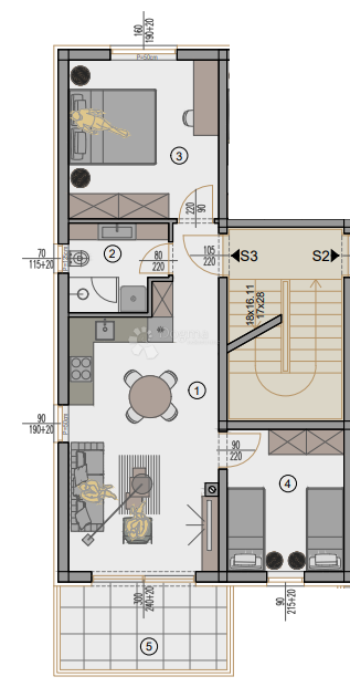Stanovanje Centar, Pula, 77,88m2