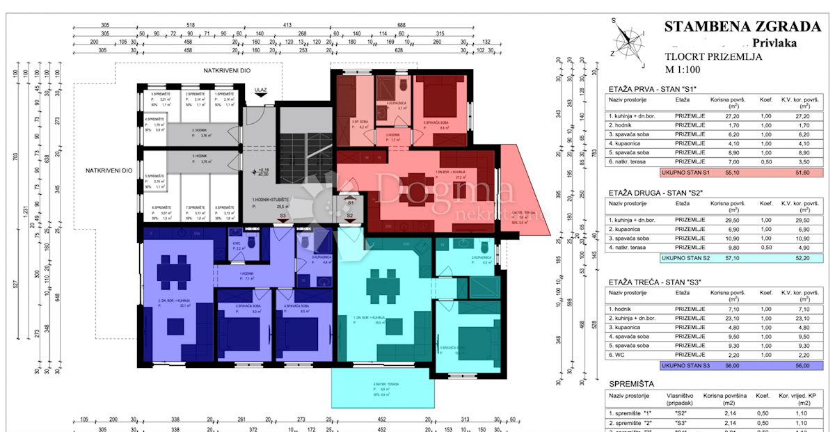 Apartma Privlaka, 67,05m2