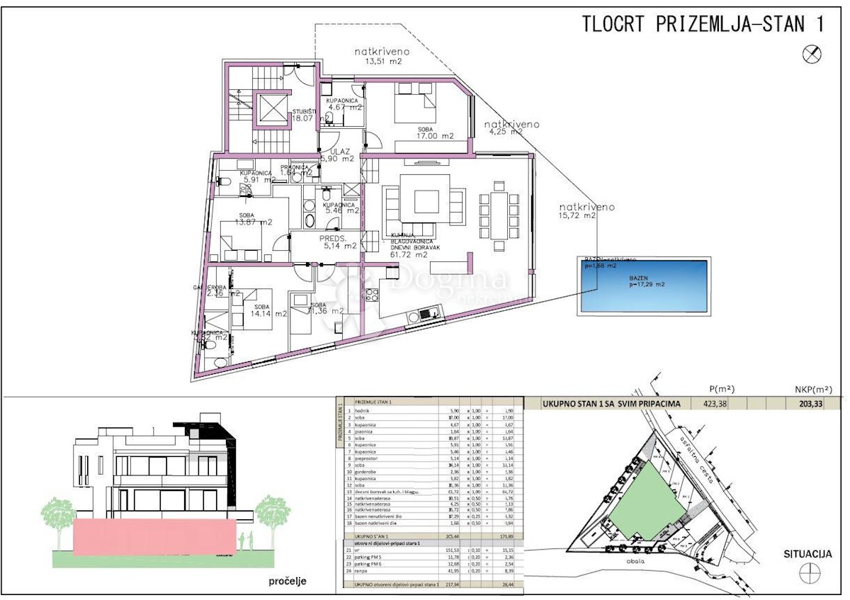 Apartma Sukošan, 205,44m2