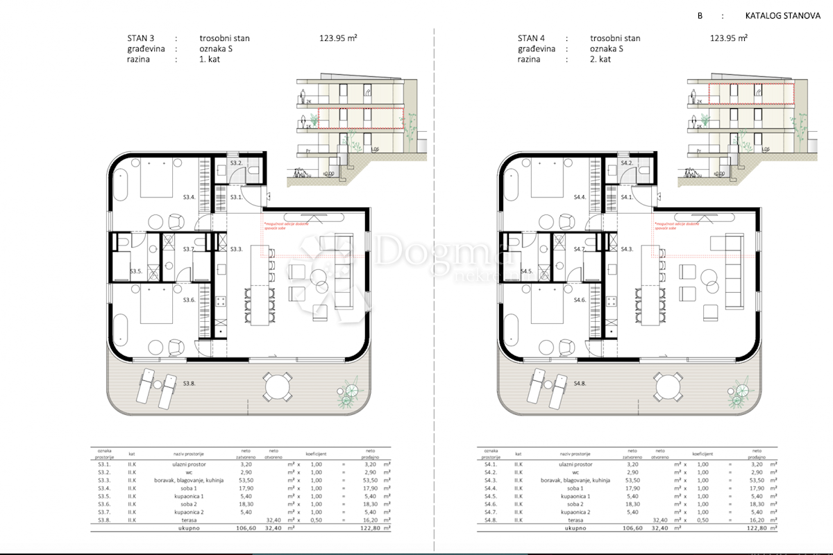 Apartma Crikvenica, 122,80m2