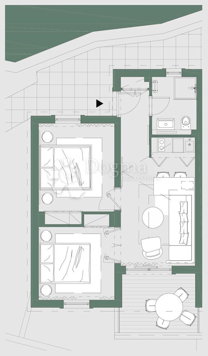 Apartma Kukljica, 49m2