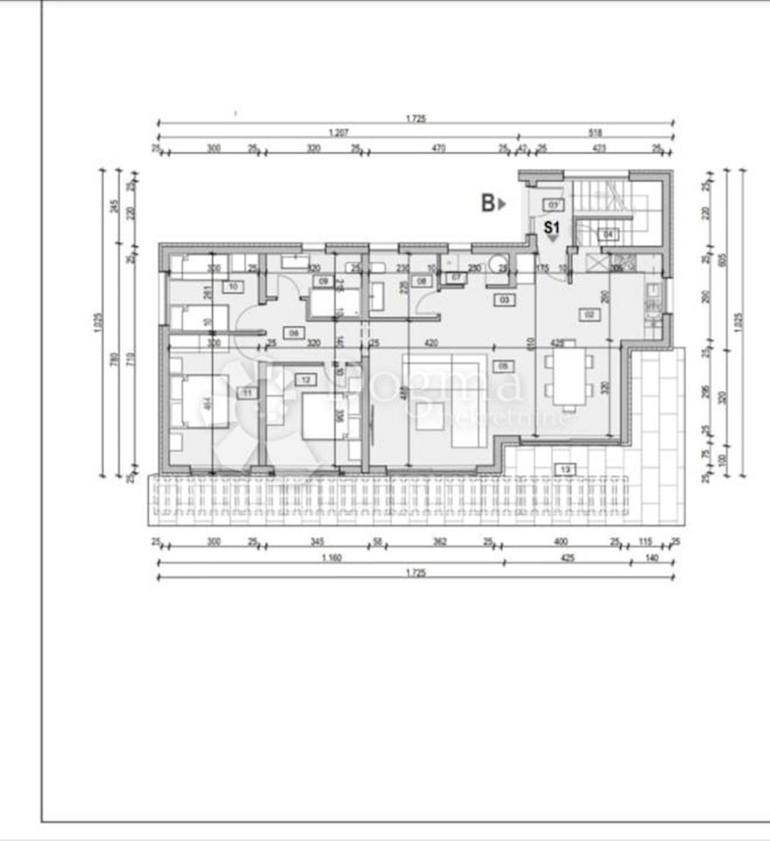 Stanovanje Vodice, 125,61m2