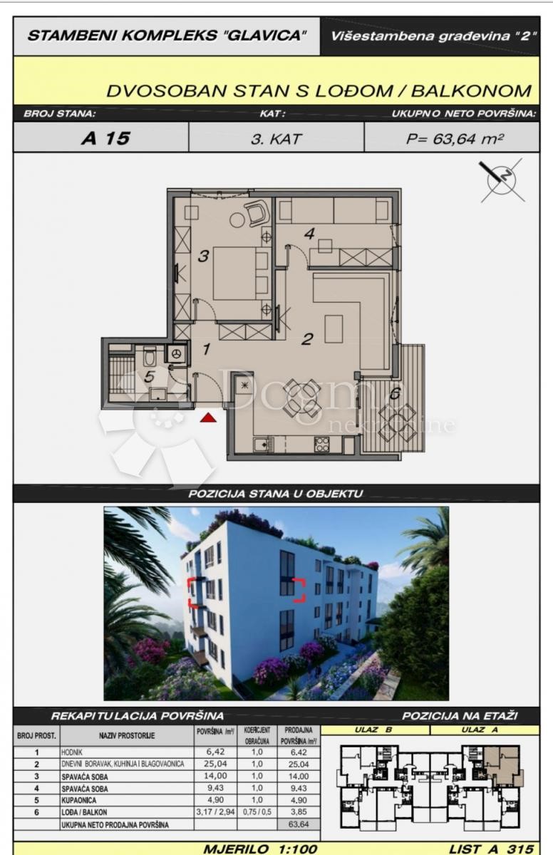 Stanovanje Makarska, 52,70m2