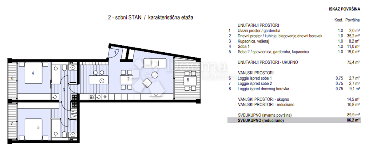 Stanovanje Belafuža, Zadar, 178,85m2