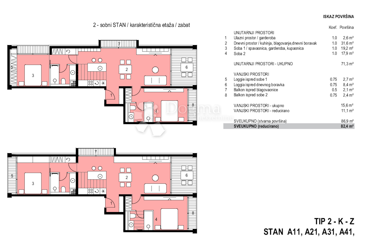 Stanovanje Belafuža, Zadar, 42,65m2