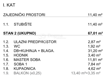 Stanovanje Kustošija, Črnomerec, 67,01m2