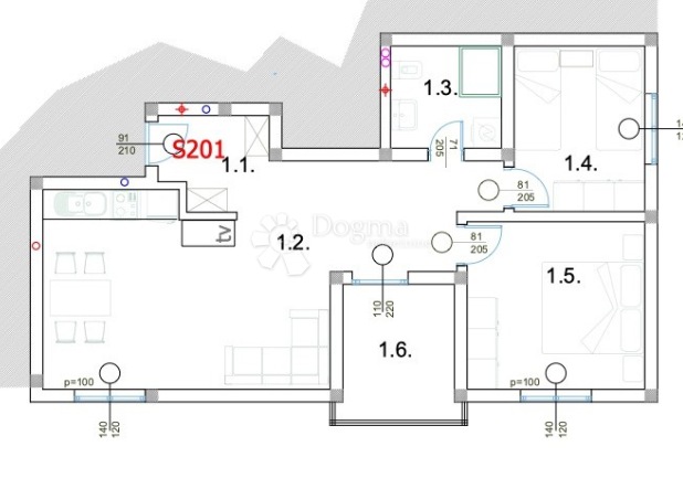 Stanovanje Peroj, Vodnjan, 54,66m2