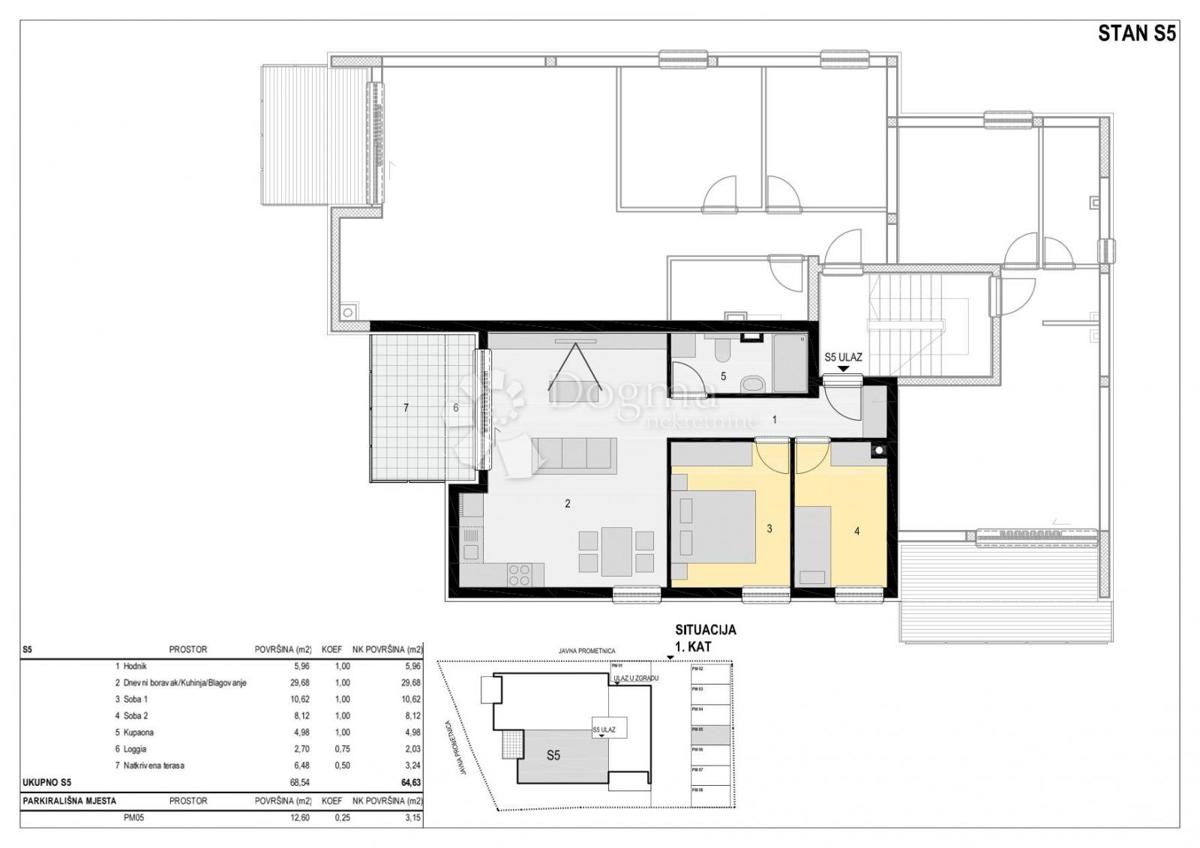 Stanovanje Mandre, Kolan, 89m2