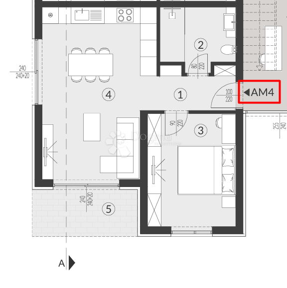 Stanovanje Banjole, Medulin, 51,87m2