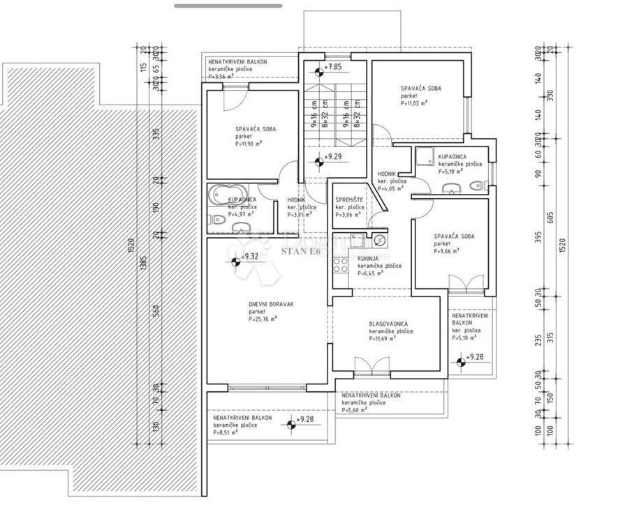 Stanovanje Žnjan, Split, 97,18m2