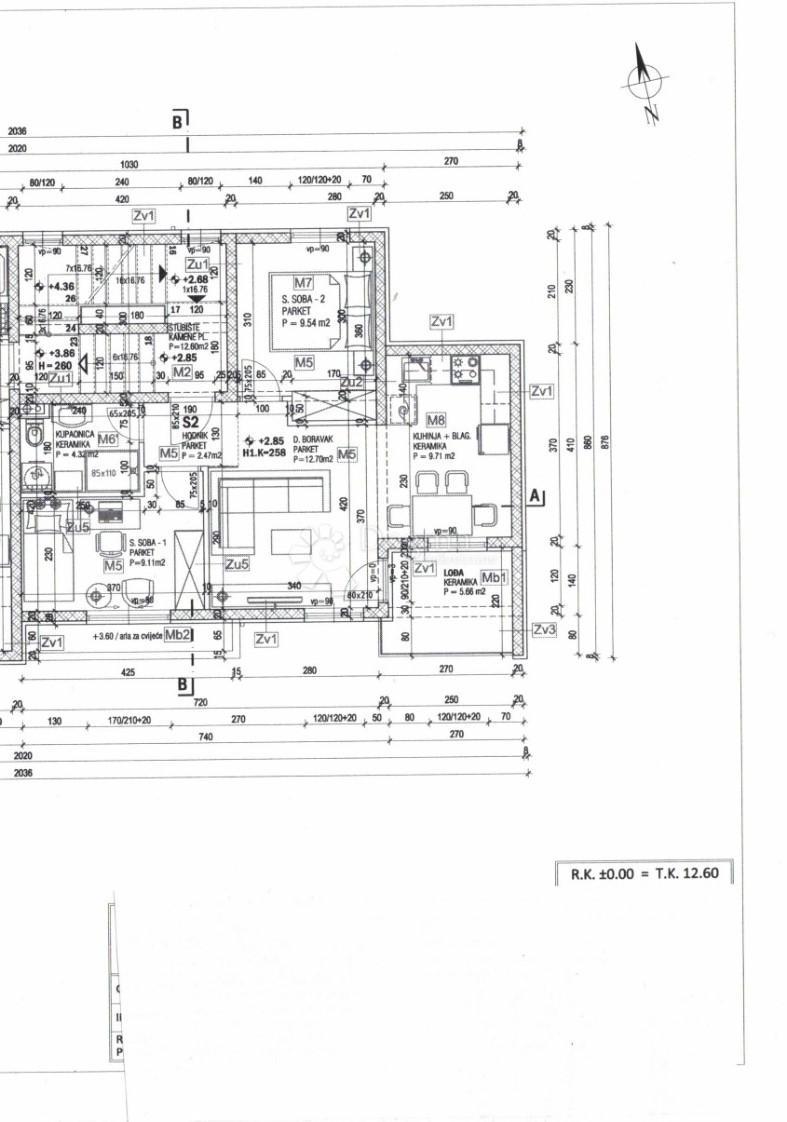 Stanovanje Kaštel Sućurac, Kaštela, 52,10m2