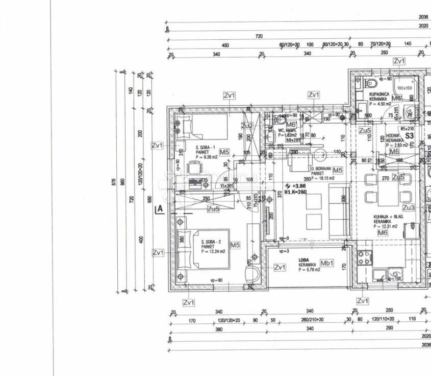 Stanovanje Kaštel Sućurac, Kaštela, 52,10m2