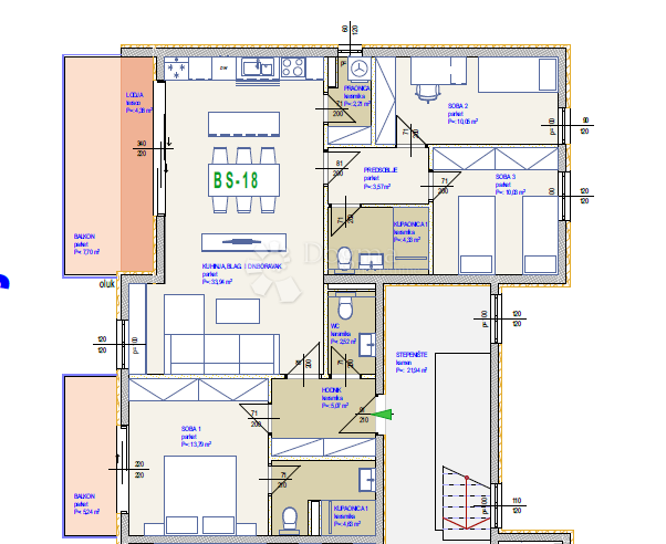 Stanovanje Seget Donji, Seget, 108m2