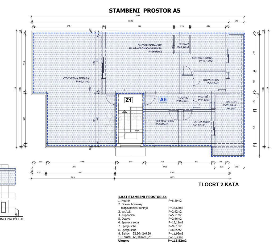 Stanovanje Privlaka, 92,56m2