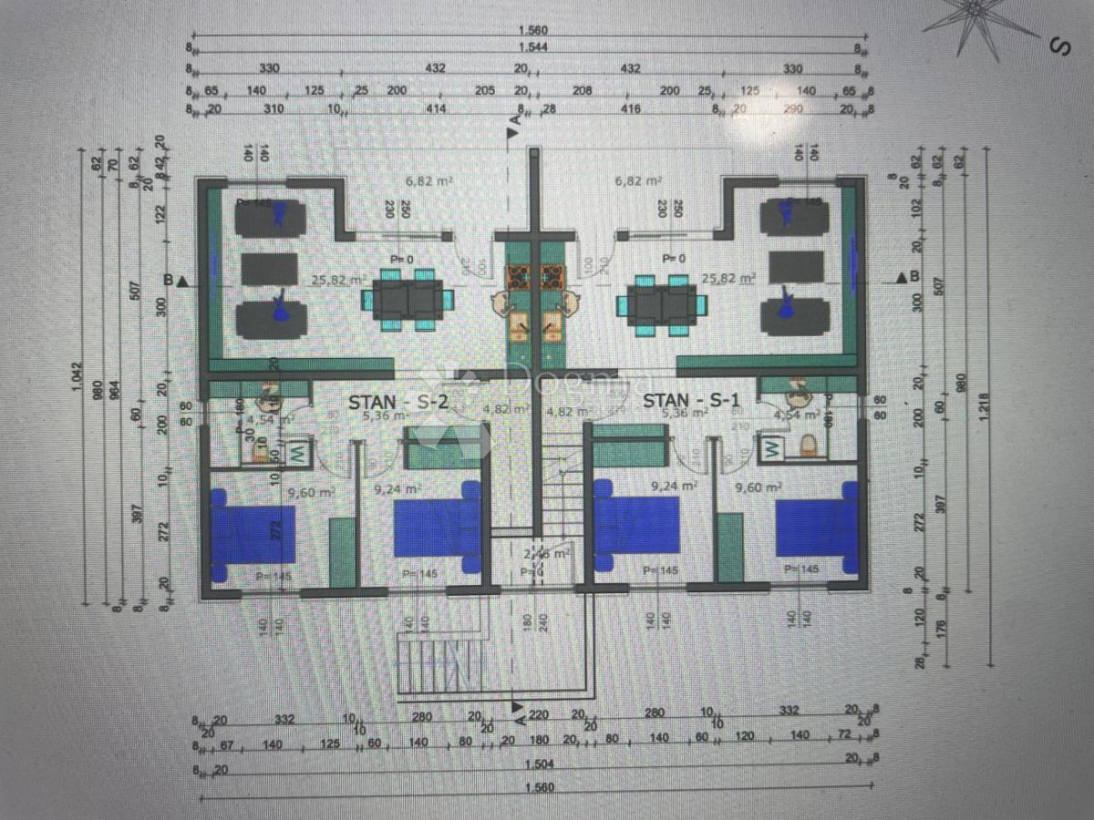 Apartma Šimuni, Pag, 62,79m2