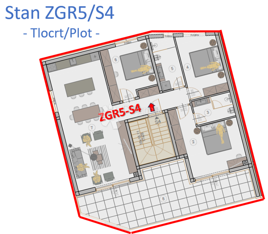 NAJBOLJE DOSTOPNA LOKACIJA V PULI ZGR5/S4, penthouse, tri spalnice