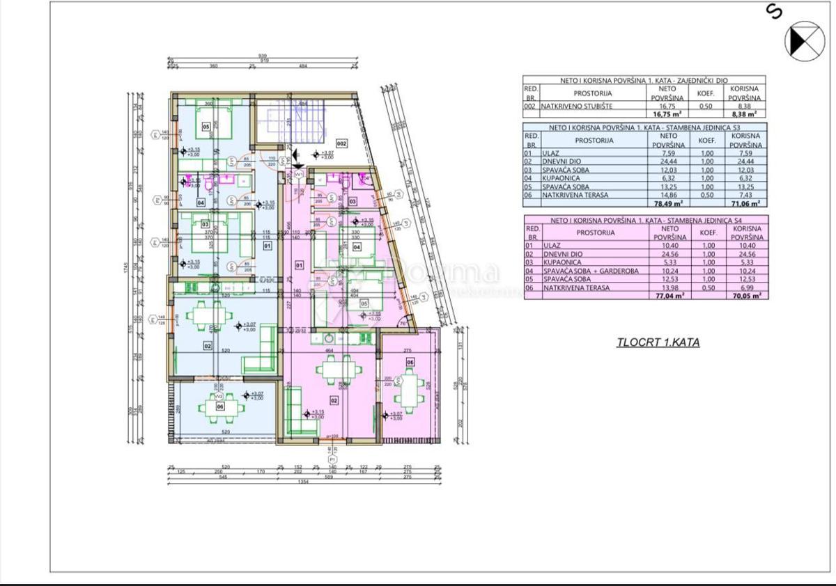 Stanovanje Vodice, 82,87m2