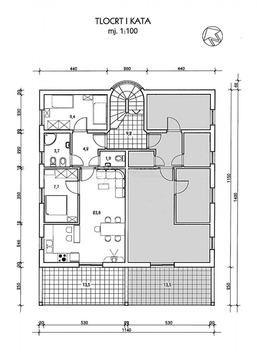 Apartma Pakoštane, 64,28m2