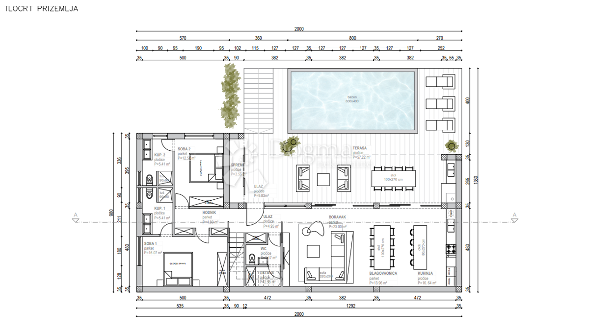 Zazidljivo zemljišče Novaki Motovunski, Karojba, 1.865m2