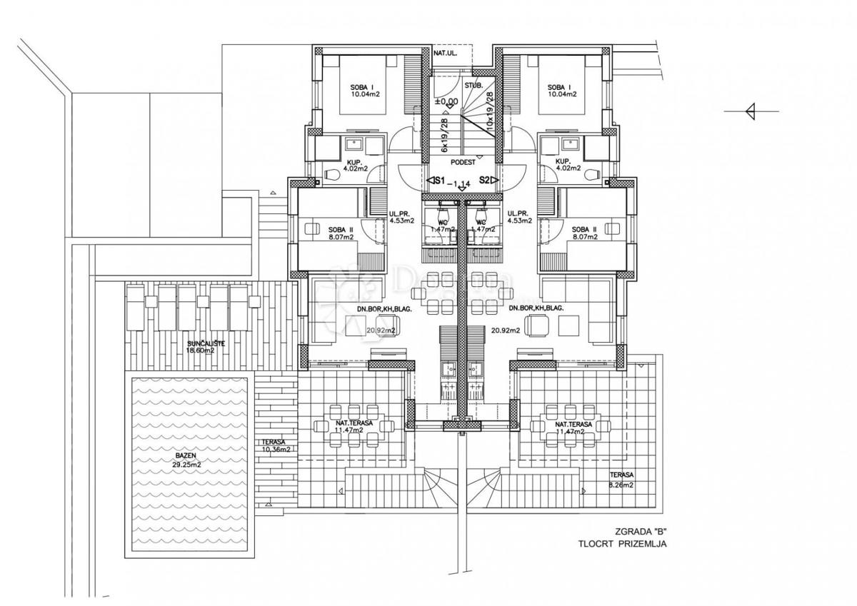 Moderno stanovanje S2 v pritličju – novogradnja na otoku Pag