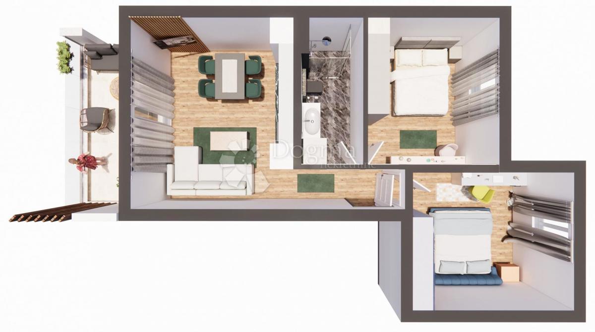 Stanovanje Brodarica, Šibenik - Okolica, 51,63m2